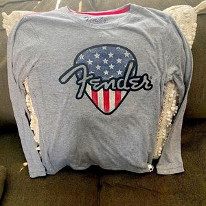 Boy Lucky Brand Fender Guitar Pick Long Sleeve